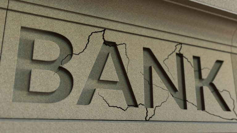 bank sign cracking