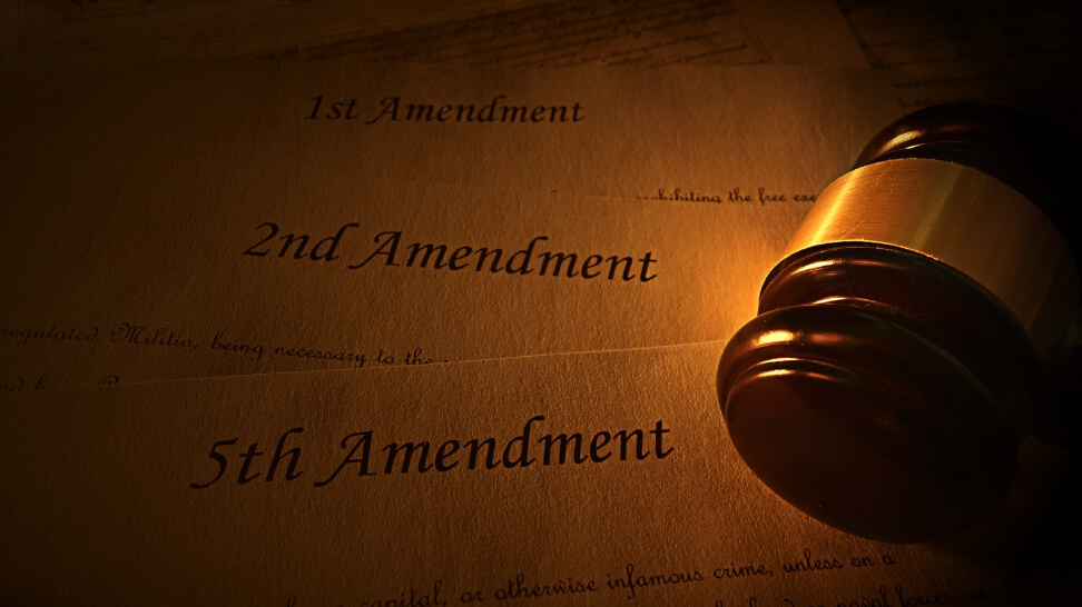 amendment documents and a gavel