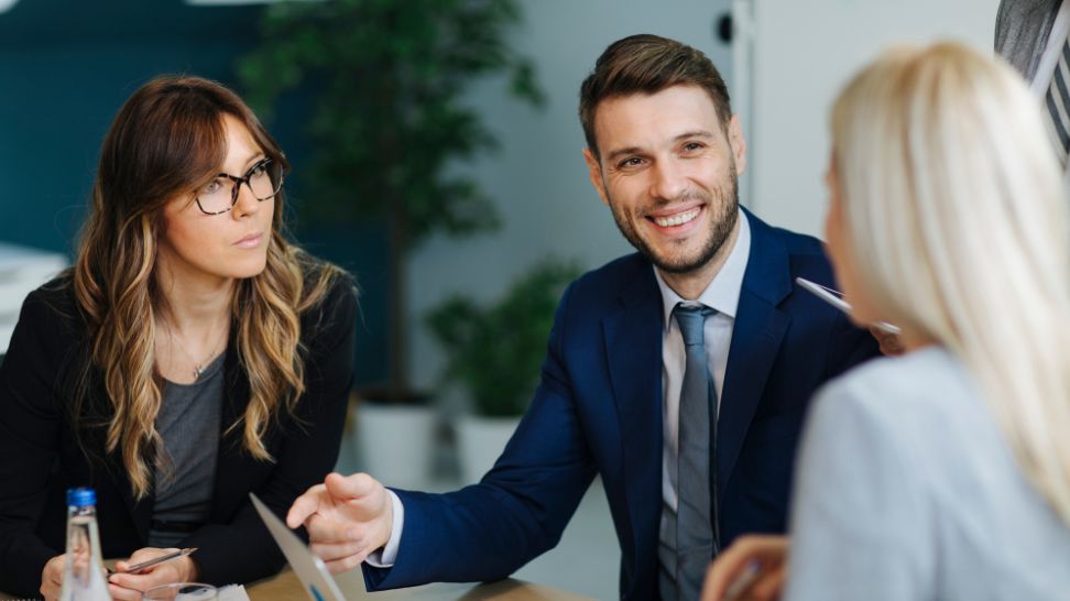 trustee and grantor having a meeting