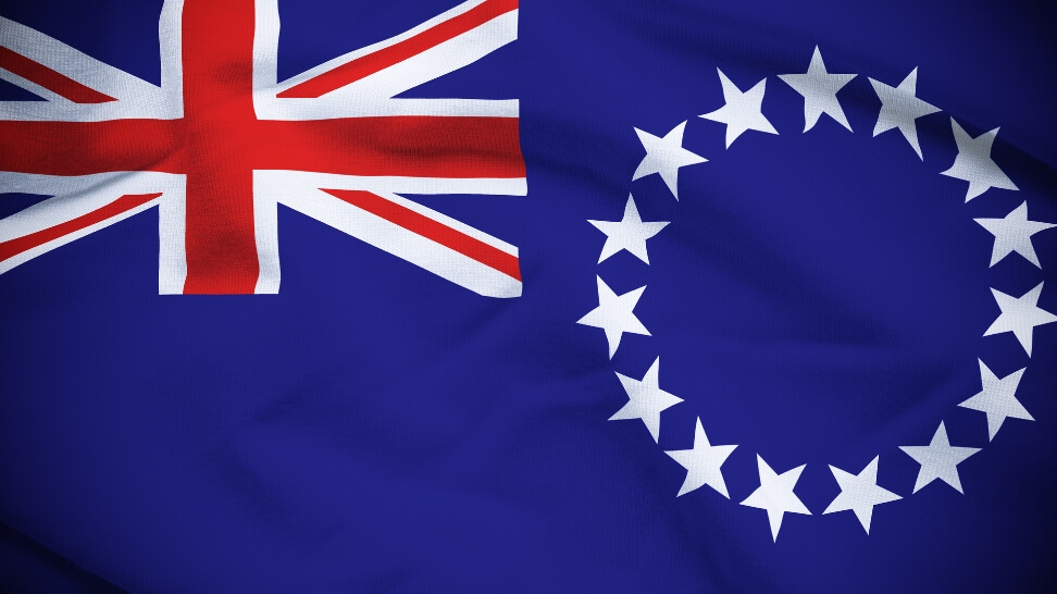 cook island trust flag crumpled