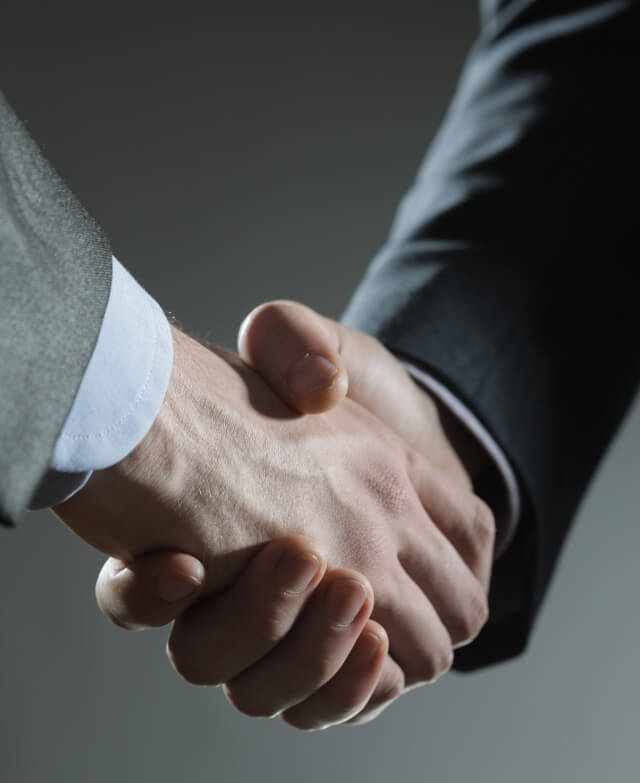 two businessman doing handshake