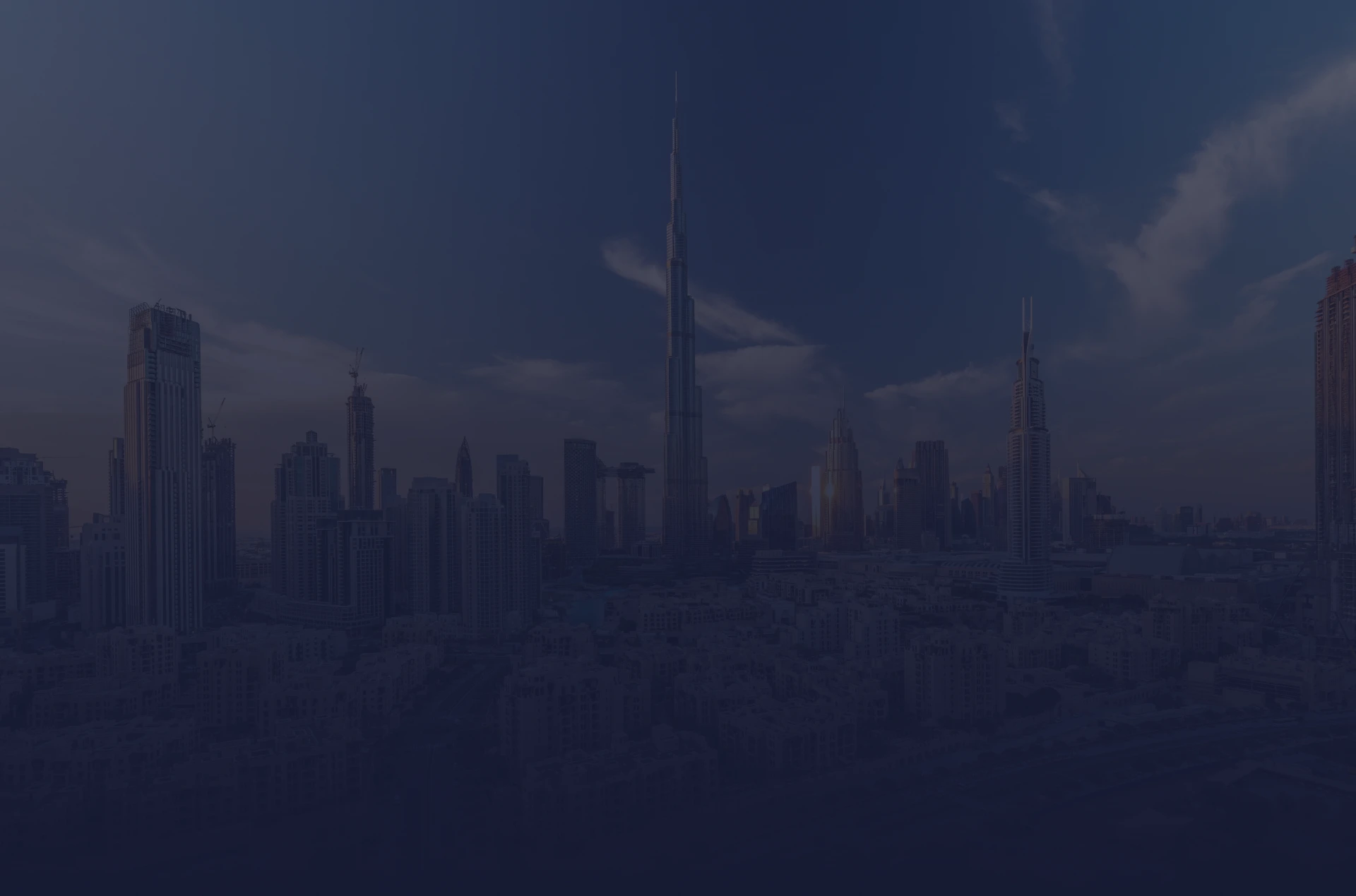 dubai blue tinted background